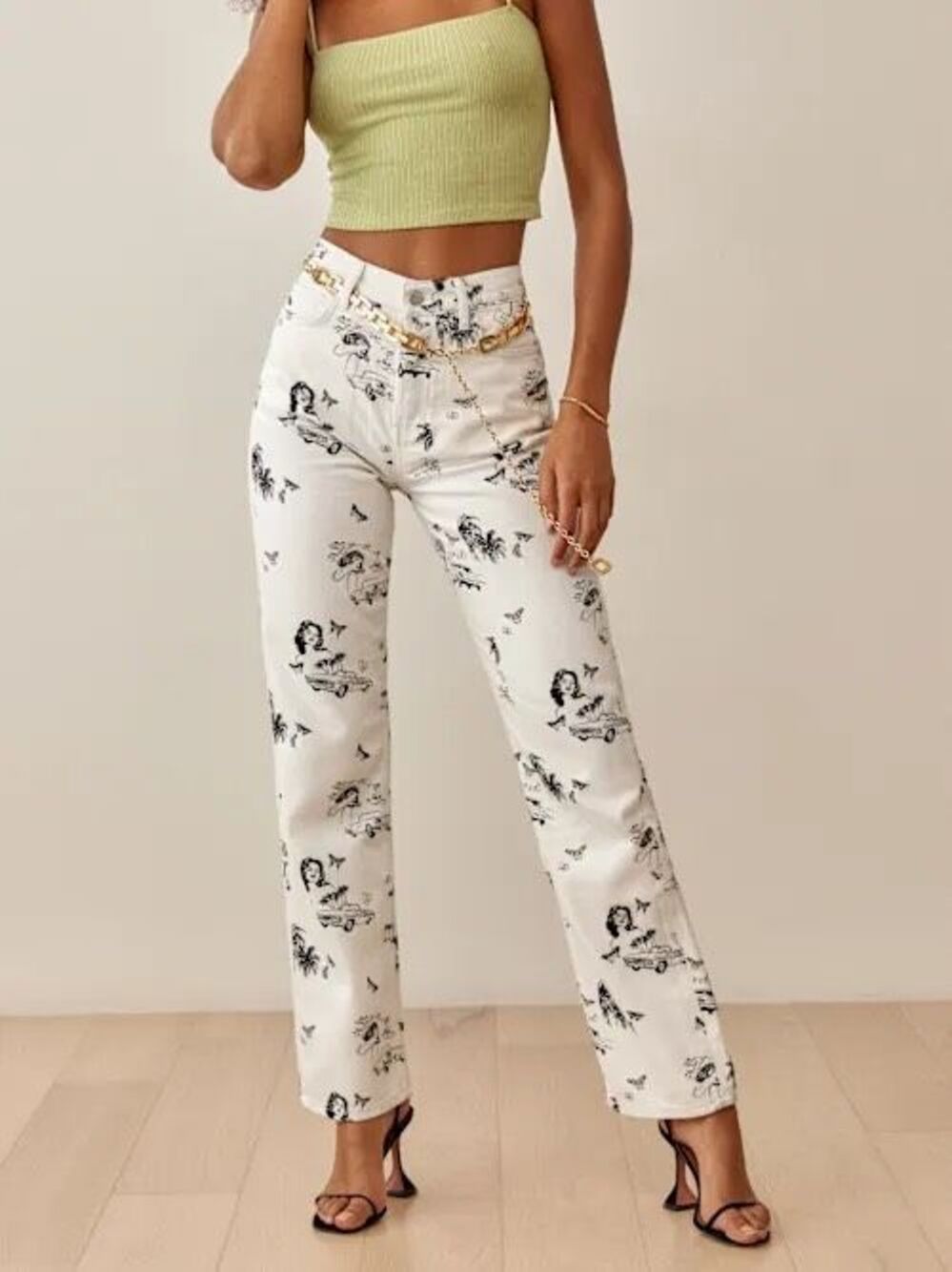 Reformation Joyride High Rise Straight Jeans | 26 in White